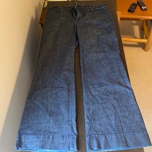 J. Crew Dark Blue Flare & Wide Leg Jeans